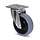 Rvs zwenkwiel 125 mm - Elastisch rubber - 190 kg