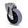 Rvs zwenkwiel 125 mm - Elastisch rubber - 190 kg