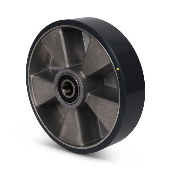 ESD PU wiel 200 mm - kogellager 20 mm - 560 kg