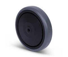 TPR Zwart Rubber wiel 150 mm - 100 kg