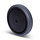 Zwart Rubber wiel 150x30 mm - kogellager asgat 8 mm - 100 kg