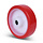PU wiel 125 mm - rollager asgat 15 mm - 200 kg