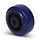 Rubber wiel 80 mm - rollager asgat 12 mm - 110 kg