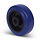 Rubber wiel 100 mm - rollager asgat 12 mm - 160 kg