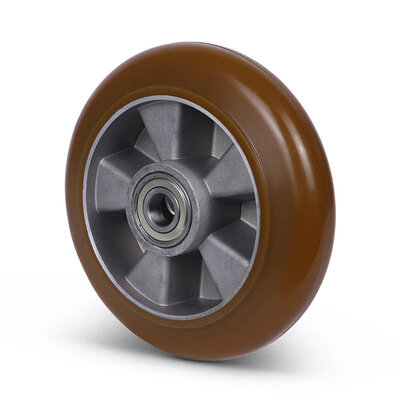 PU wiel 200 mm gebolleerd - asgat 20 mm - 600 kg