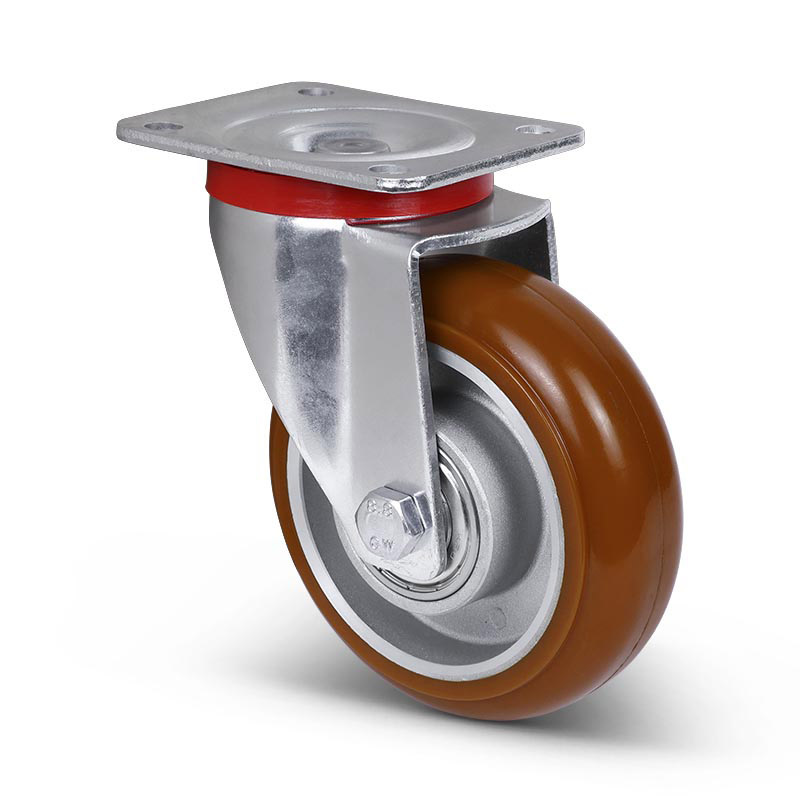 Gebolleerd PU zwenkwiel 125 mm - 310 kg
