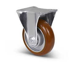 Gebolleerd PU bokwiel 125 mm - 310 kg