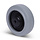 Rubber wiel 100 mm - kogellager asgat 8 mm - 160 kg