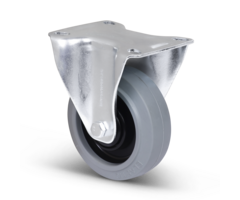 Elastisch rubber bokwiel 100 mm - 160 kg