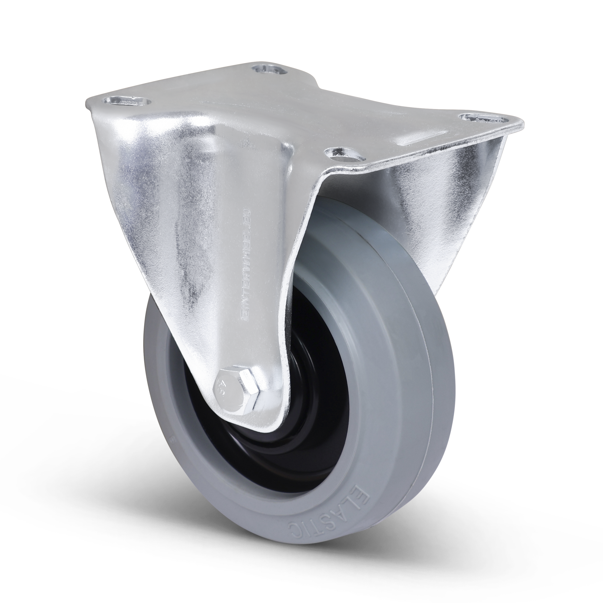 Rubber bokwiel 100 mm - kogellager - 160 kg