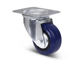 Elastisch rubber zwenkwiel 80 mm - 110 kg
