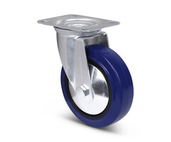 Elastisch rubber zwenkwiel 125 mm - 220 kg
