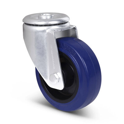 Rubber zwenkwiel 100 mm - 160 kg