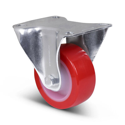 PU bokwiel 80 mm - rollager - 130 kg