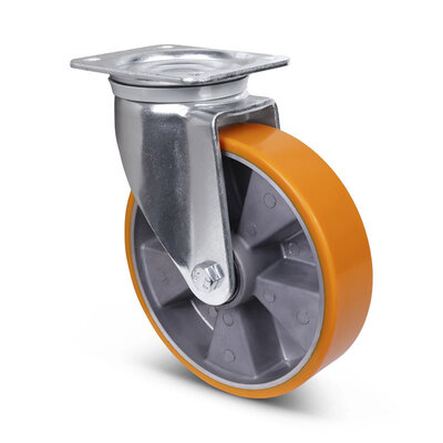 PU zwenkwiel 200 mm - kogellager - 900 kg