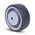 Rubber wiel 80 mm - kogellager asgat 8 mm - 80 kg