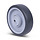 Rubber wiel 125 mm - kogellager asgat 10 mm - 135 kg