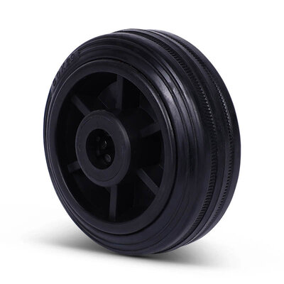 Rubber wiel 80 mm - rollager asgat 12 mm - 50 kg