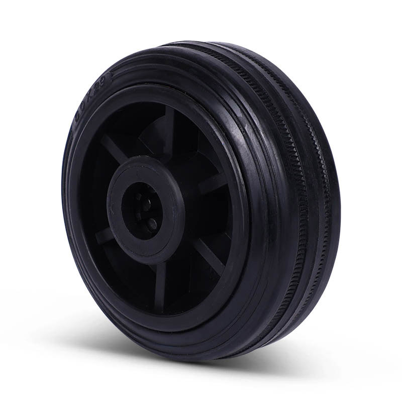 Rubber wiel 80 mm - rollager asgat 12 mm - 50 kg