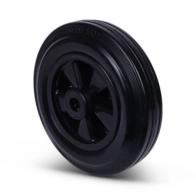 Rubber wiel 200 mm - rollager asgat 20 mm - 205 kg