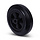 Rubber wiel 200 mm - rollager asgat 20 mm - 205 kg