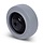Rubber wiel 80 mm - kogellager asgat 8 mm - 110 kg