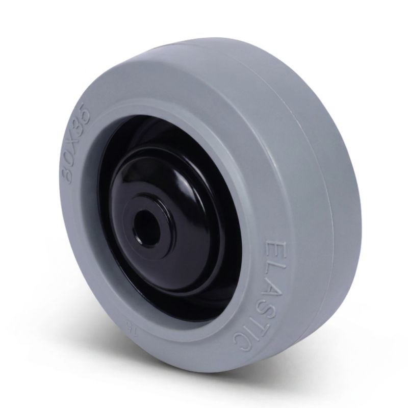 Rubber wiel 80 mm - kogellager asgat 8 mm - 110 kg