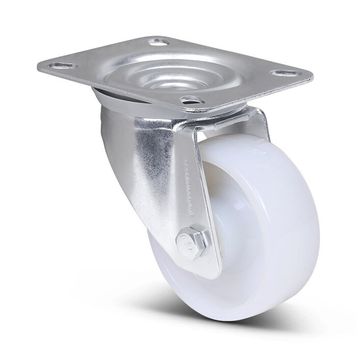 Nylon zwenkwiel 80 mm - rollager - 130 kg