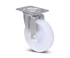 Nylon zwenkwiel 125 mm - 200 kg