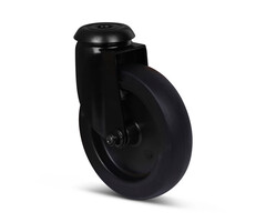 Zwart zwenkwiel 100 mm - 80 kg