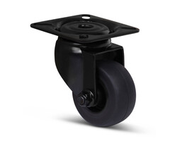 Zwart zwenkwiel 50 mm - 50 kg
