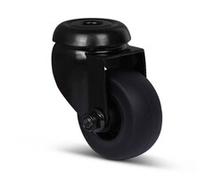 Zwart zwenkwiel 50 mm - 50 kg