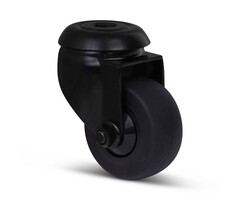 Zwart zwenkwiel 50 mm - kogellager - 50 kg