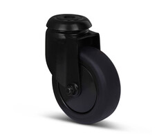 Zwart zwenkwiel 75 mm - kogellager - 75 kg