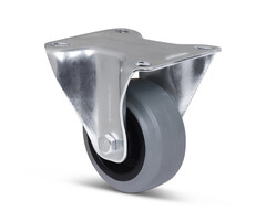 Elastisch rubber bokwiel 80 mm - 110 kg