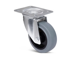 Elastisch rubber zwenkwiel 100 mm - 160 kg