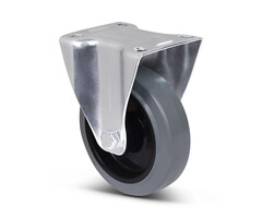 Elastisch rubber bokwiel 125 mm - 220 kg