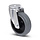 Rubber zwenkwiel 125 mm - rollager - 220 kg