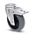 Rubber zwenkwiel met rem 125 mm - rollager - 220 kg