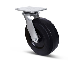 Zwaarlast rubber zwenkwiel 250 mm - 1000 kg