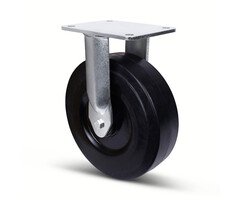 Zwaarlast rubber bokwiel 250 mm - 1000 kg