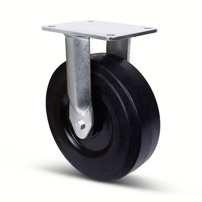 Zwaarlast elastisch rubber bokwiel 250 mm - 1000 kg
