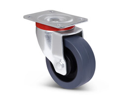 Elastisch rubber zwenkwiel 100 mm - 180 kg