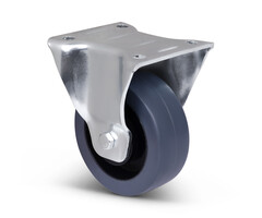 Elastisch rubber bokwiel 100 mm - 180 kg