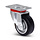 Rubber zwenkwiel 100 mm - kogellager - 180 kg