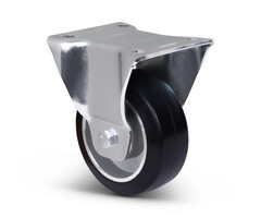 Elastisch rubber bokwiel 100 mm - 180 kg