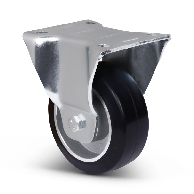 Rubber bokwiel 100 mm - kogellager - 180 kg