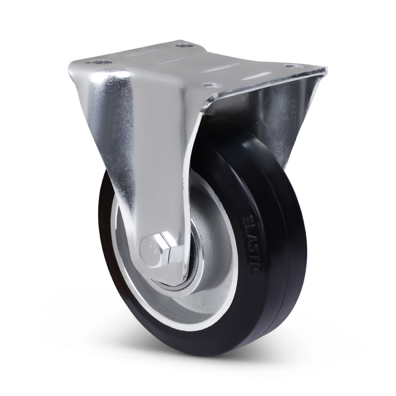 Rubber bokwiel 125 mm - kogellager - 250 kg