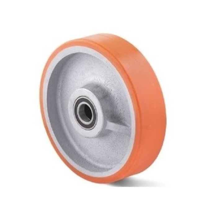 PU wiel 200 mm - kogellager asgat 25 mm - 1200 kg