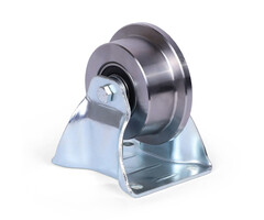 Stalen bokwiel met flens 80 mm - 350 kg